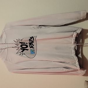 White cozy graphic hoodie